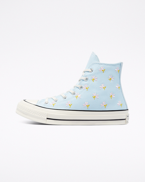 floral print ChambrayBlue color side image