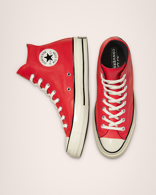 leather red color above