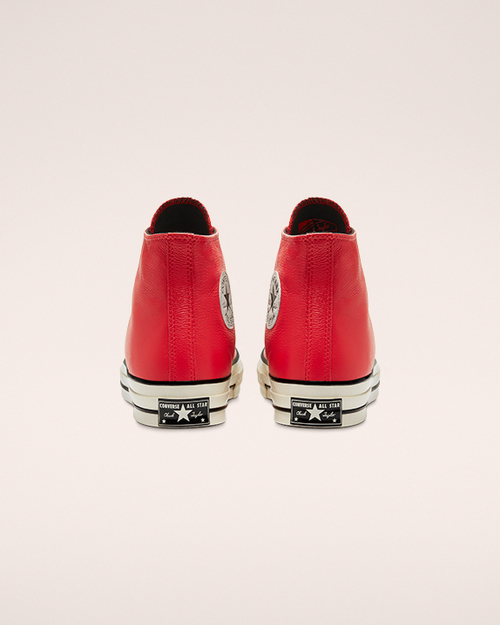 leather red color back